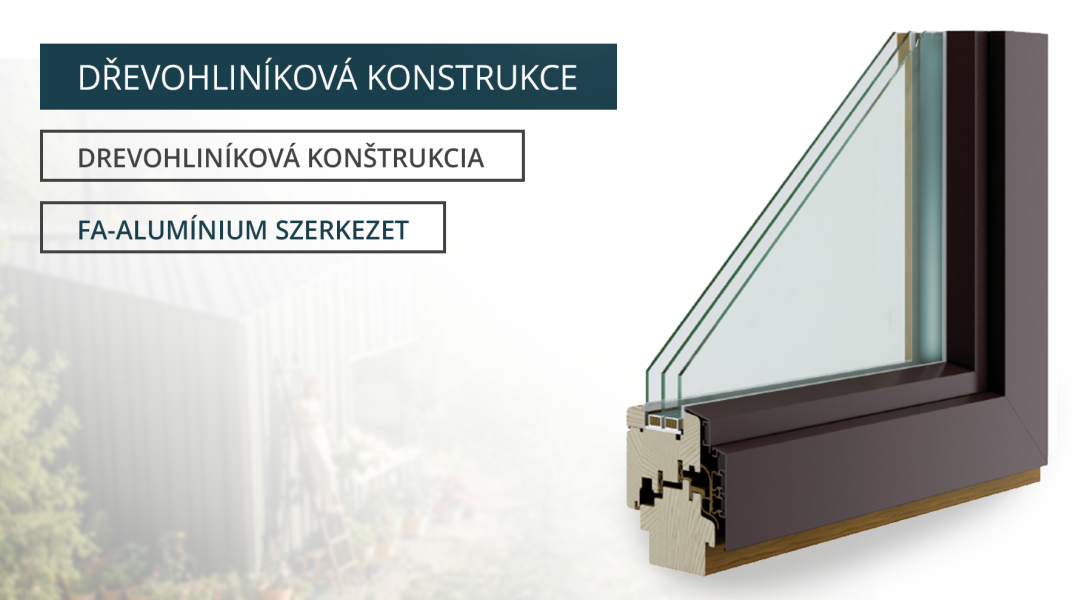 Jednorámové okno ENERGY CONCEPT 92 ALU-EFFECT